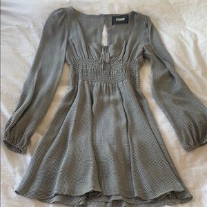 Reformation Houndstooth mini dress